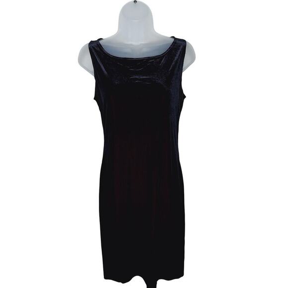 VTG 90s Velvet Dress Max Studio Small Iridescent Formal Whimsygoth Sleeveless - Picture 1 of 8